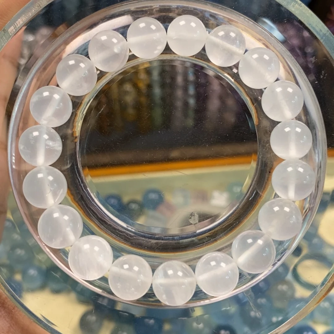 水晶戒指银S925镶嵌白幽灵