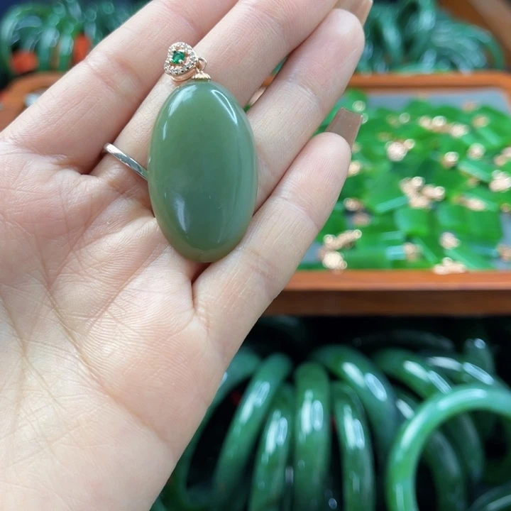 【闪购商品】和田玉颈饰银S925镶嵌