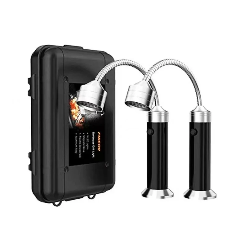 LED强光手电筒户外露营烧烤灯9LED软管鹅颈工作灯磁吸套装