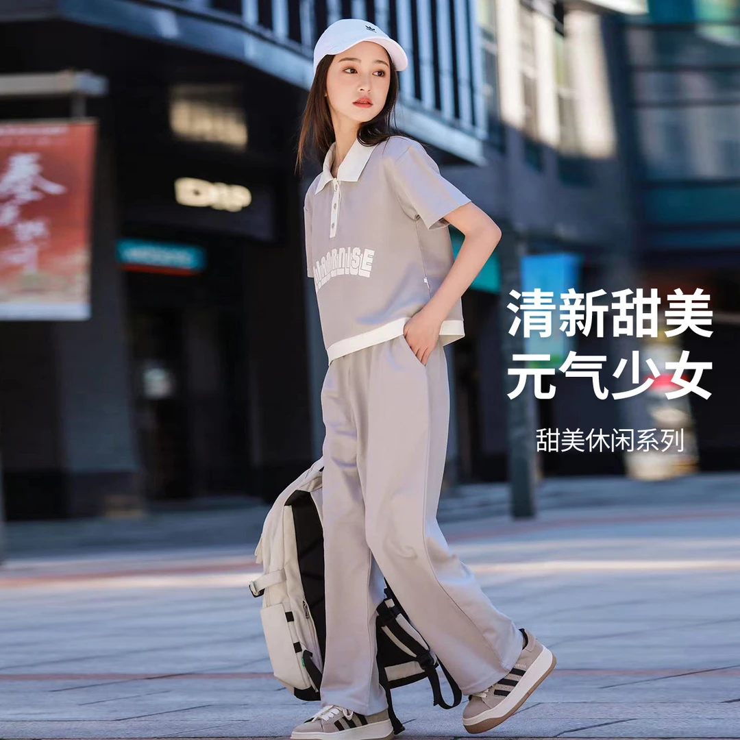 R044 女童套装灰色L52013617