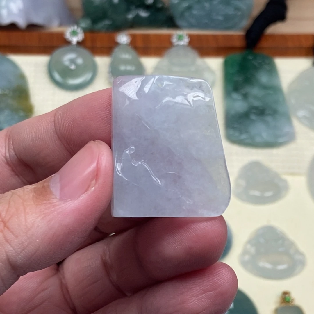 翡翠未镶嵌颈饰悟道随型 缅甸天然ａ货翡翠高级感礼物