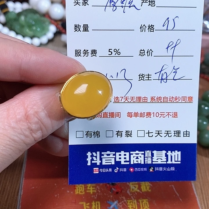 琥珀颈饰银S925镶嵌厚**物