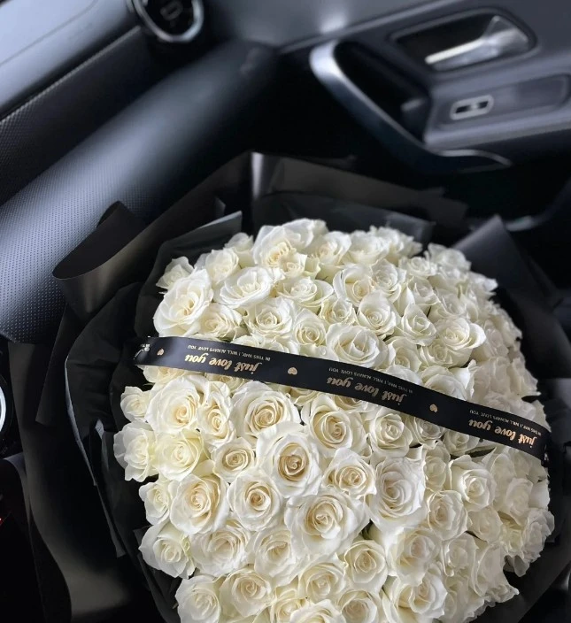 【白白净净】白玫瑰送女友送老婆玫瑰花生日鲜花订购同城配送