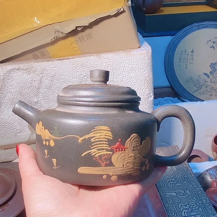 紫砂茶杯宜兴紫砂全手工制作