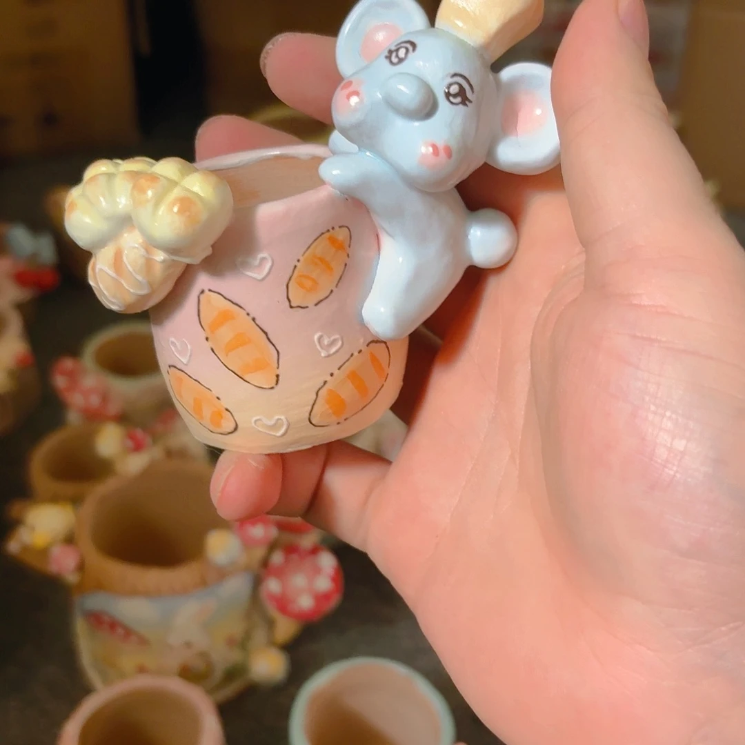 老梧家的手工陶瓷多肉花盆