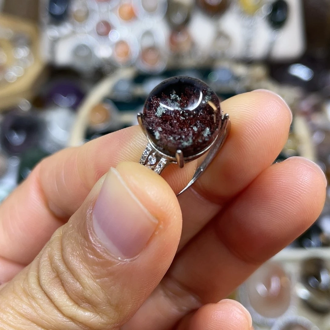 【闪购商品】银S925镶嵌珠宝半成品水晶戒指