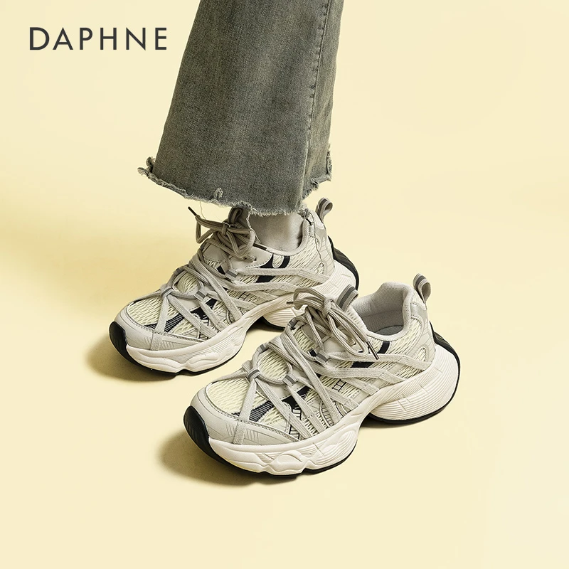 达芙妮厚底老爹鞋女夏季2025新款百搭小众运动鞋轻便休闲鞋子女款