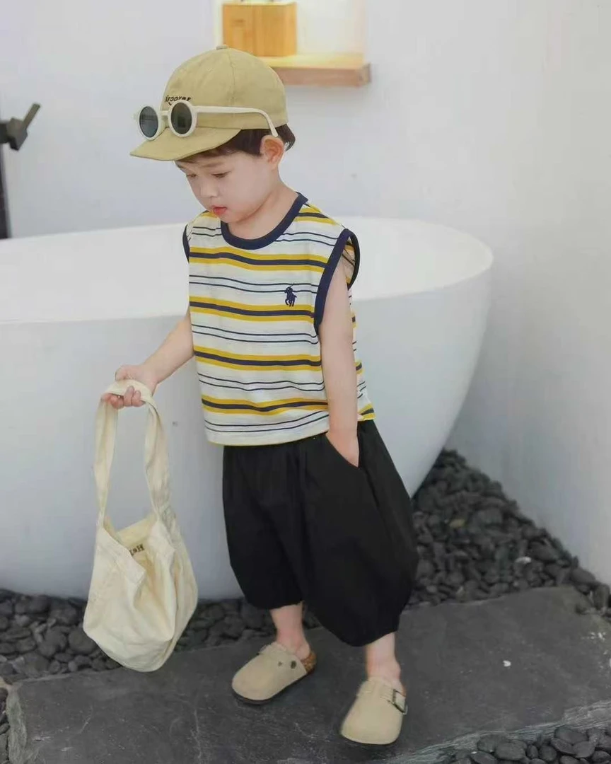 【扣号专用】夏季潮流套装连衣裙男童女童夏装儿童夏款条纹休闲
