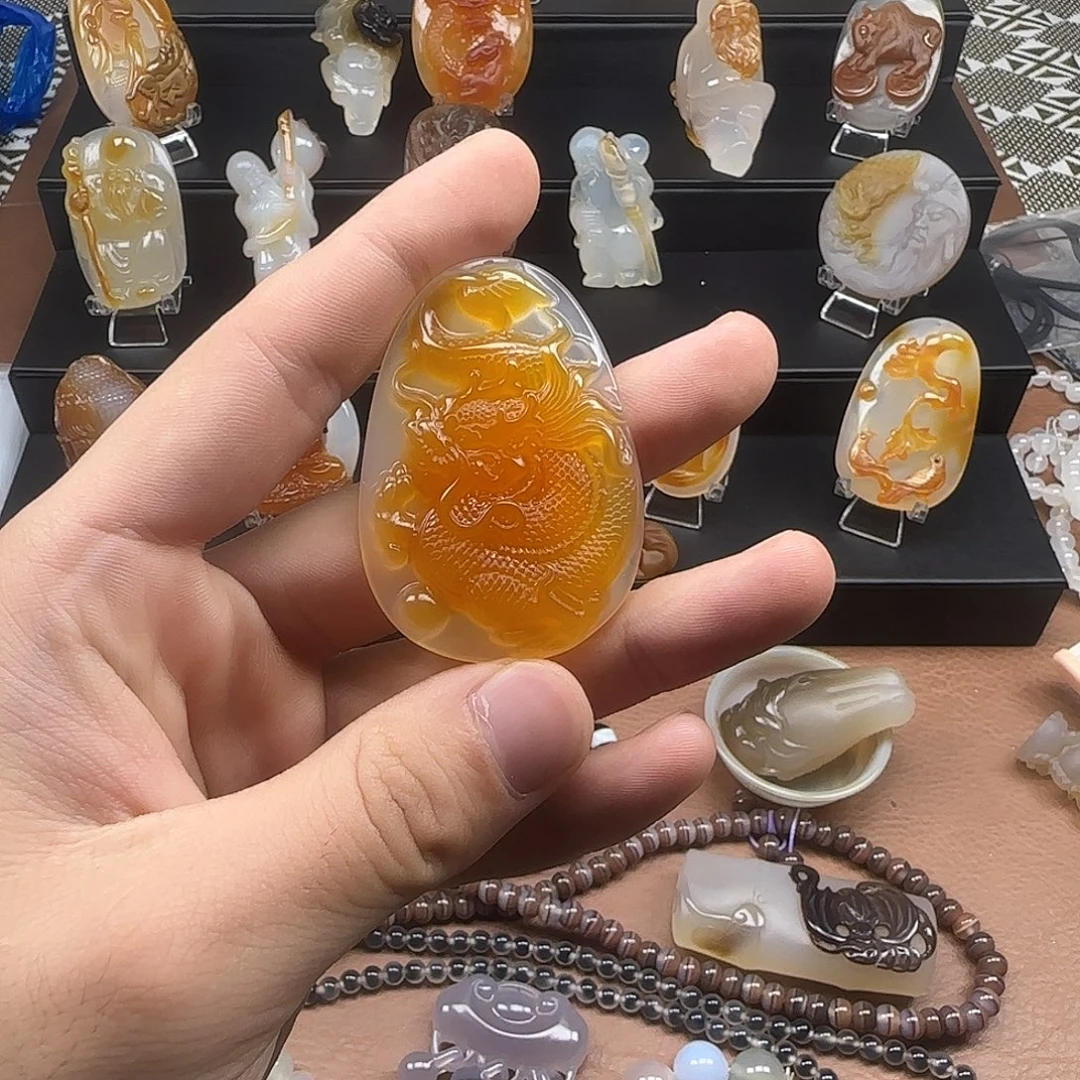 玛瑙/玉髓未镶嵌吊坠(不含链)