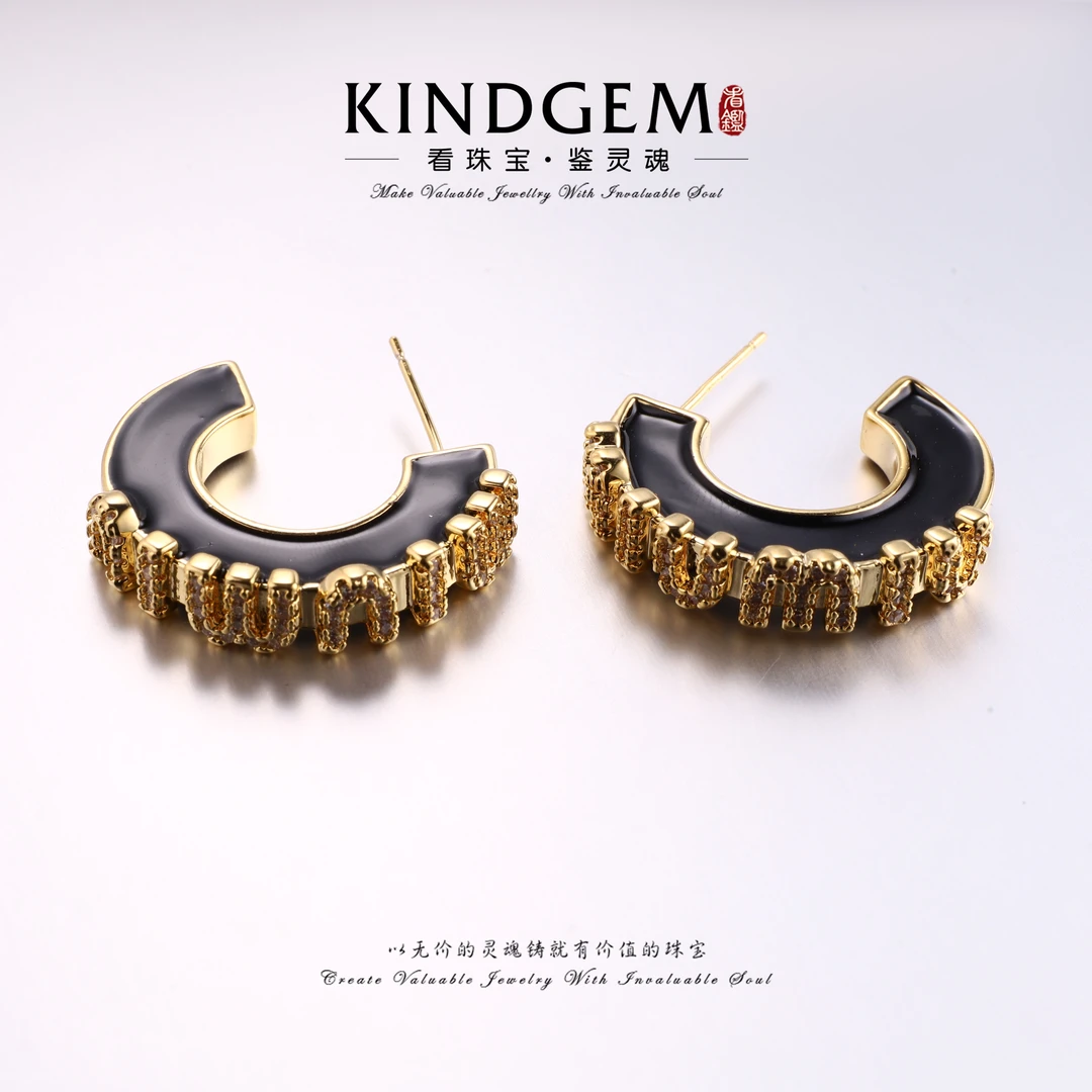 KindGem 气质轻奢百搭时尚耳环C-33319