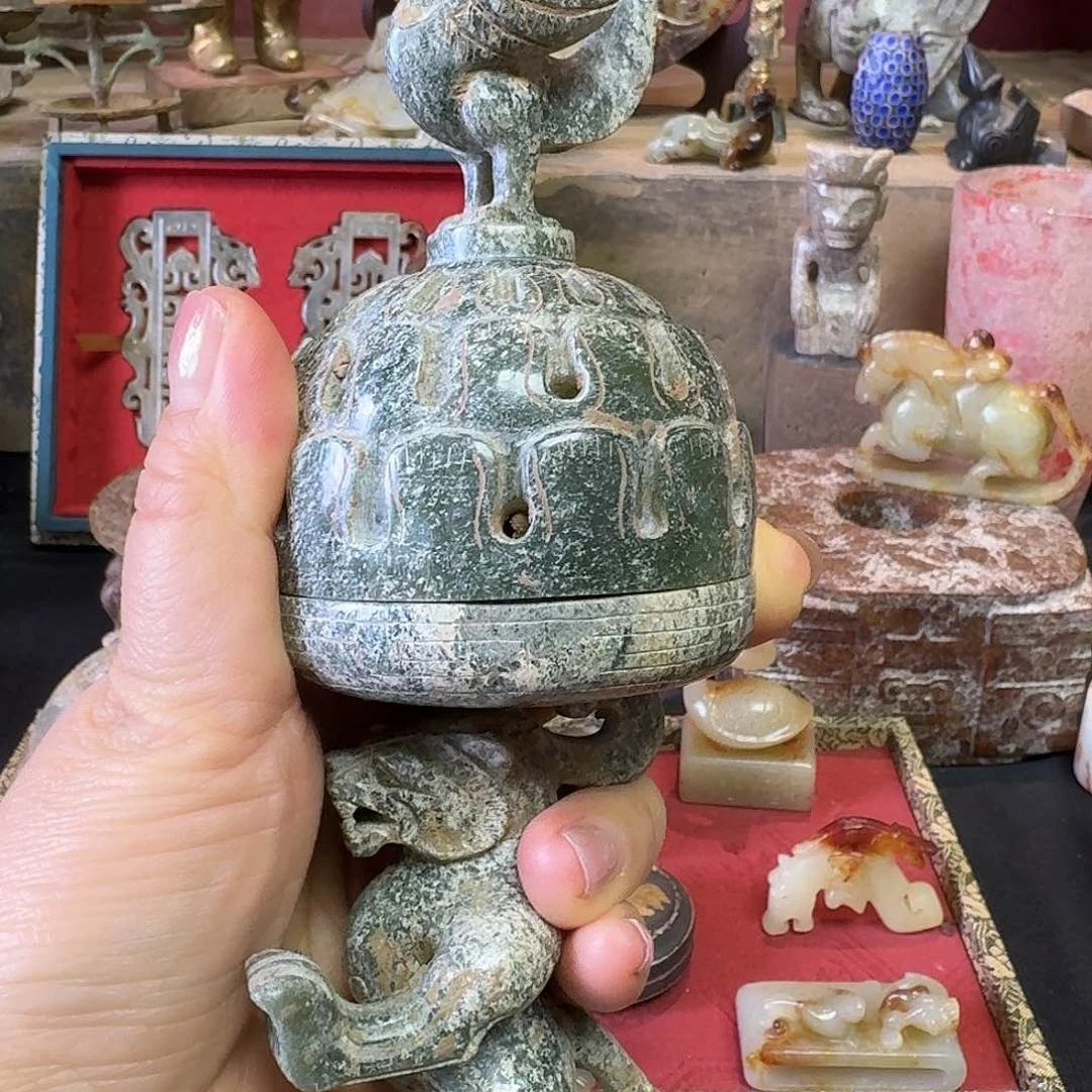 和田玉未镶嵌挂件愚*