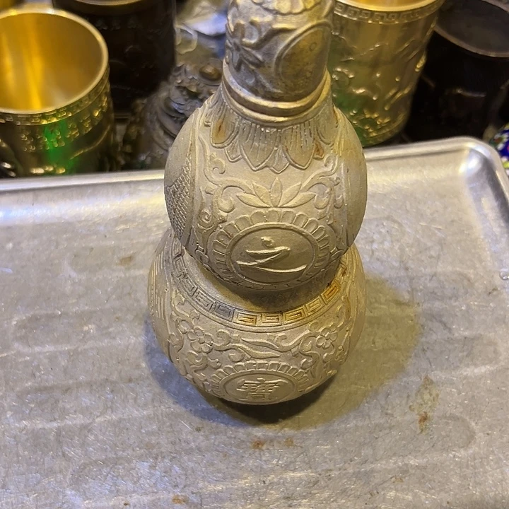 后***生黄铜摆件，文房工艺品摆件