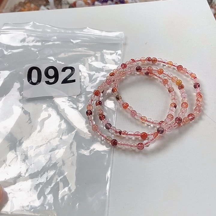 未镶嵌手链水晶卡4+胶花水晶三圈