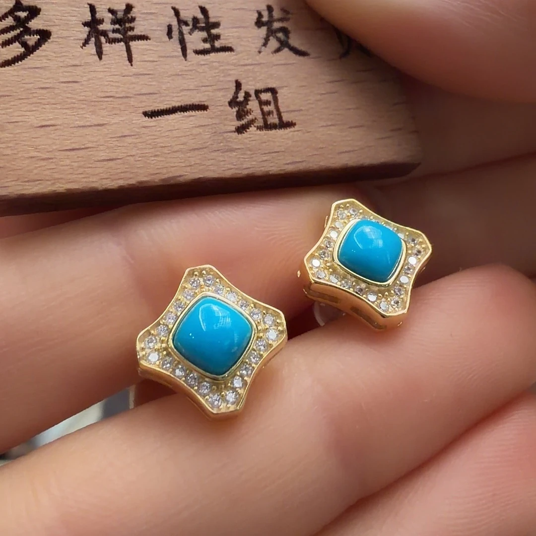 绿松石银S925镶嵌颈饰