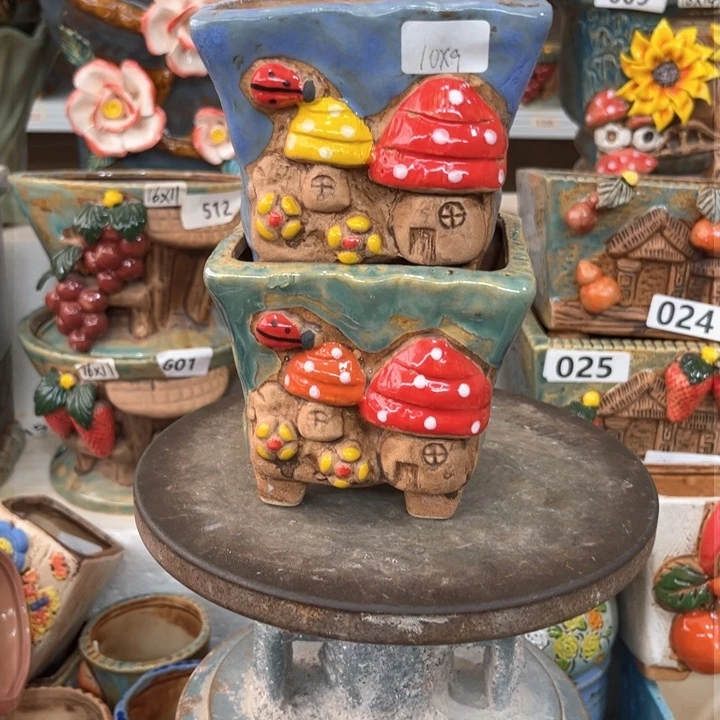 紫砂花盆粗陶材质多肉花盆