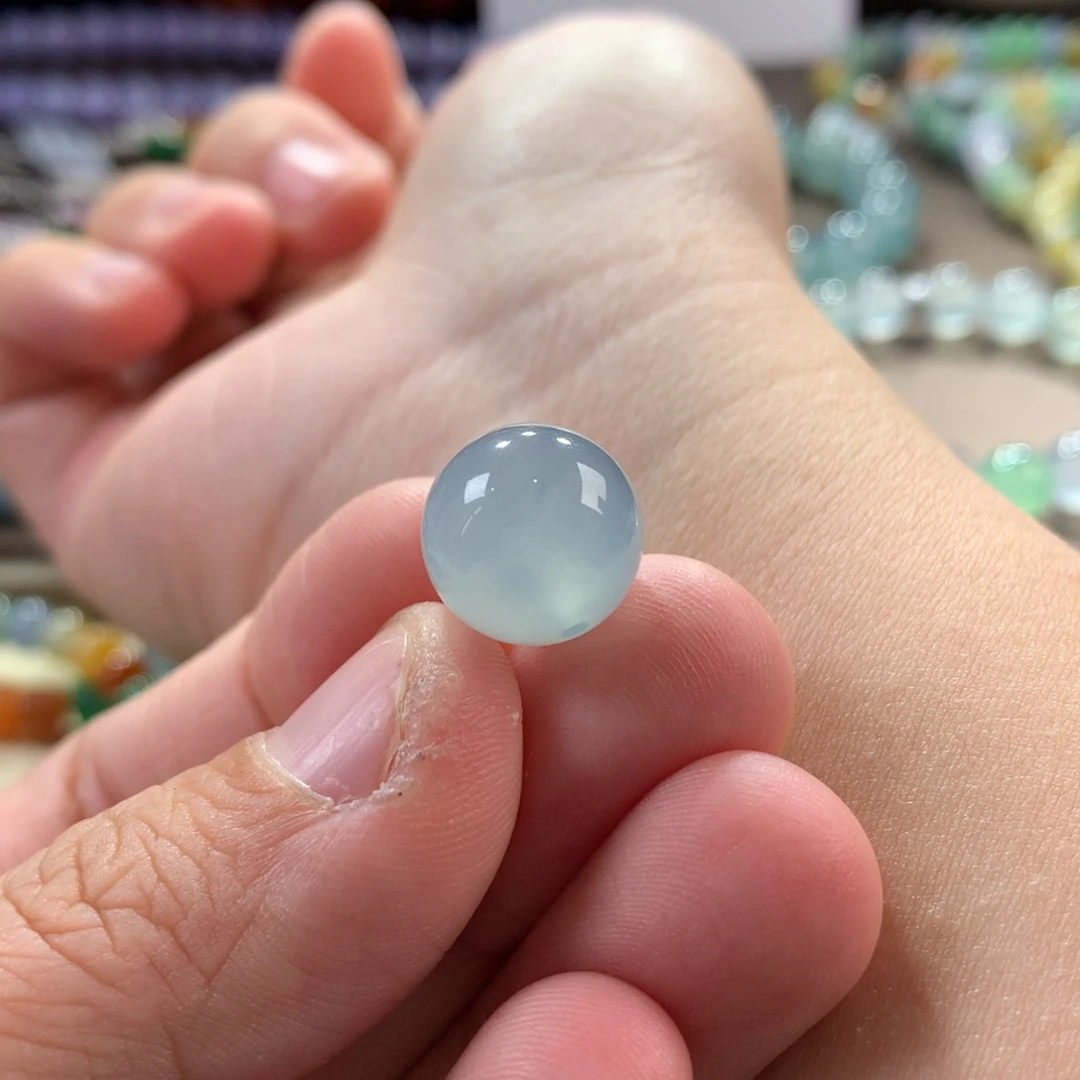 翡翠手链未镶嵌冰起胶蓝天白云卡12.94