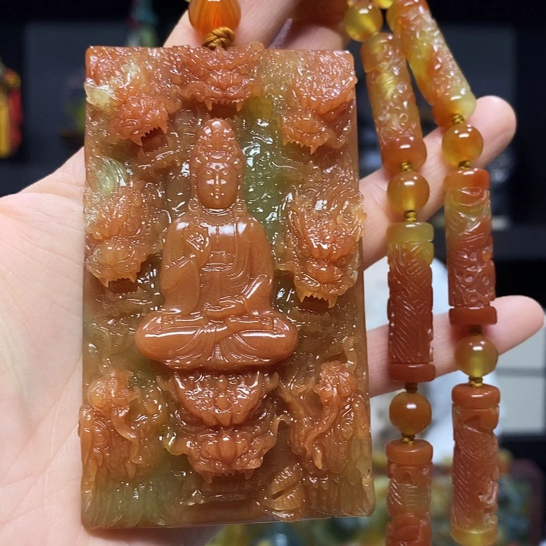 未镶嵌岫玉挂件吊坠