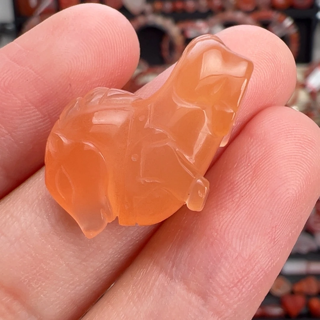 南红玛瑙未镶嵌颈饰冰橘马