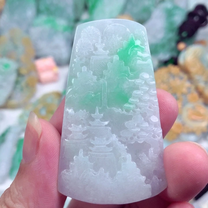 翡翠未镶嵌吊坠(不含链)
