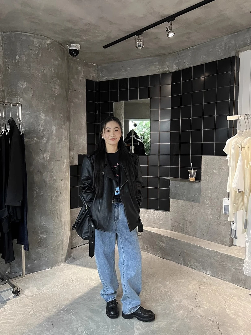 【清】NO退换ONEXH·IN choose u2025春 百搭韩系高腰显瘦直筒牛仔裤