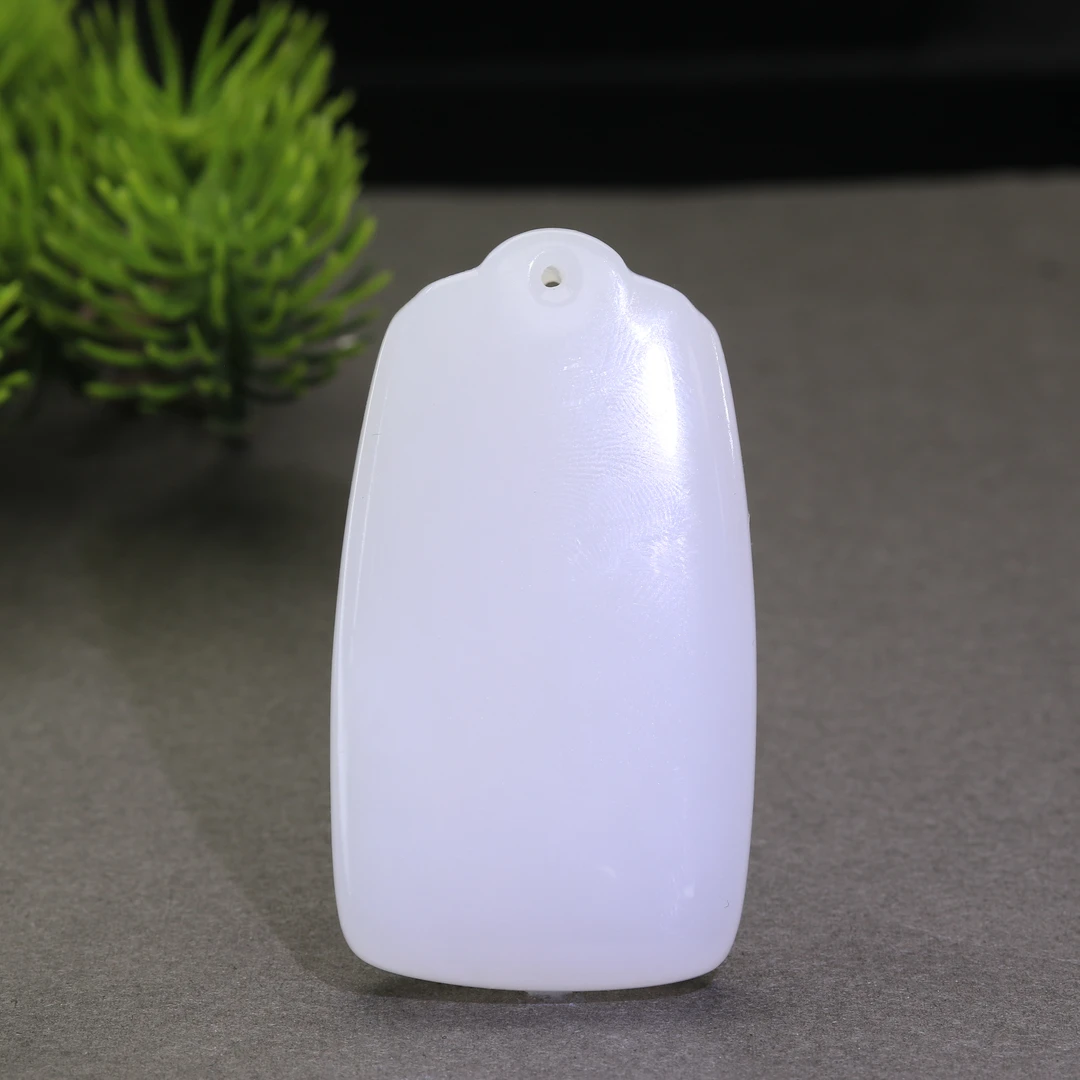 41和田玉羊脂白平安无事牌/700162保利厦门拍卖