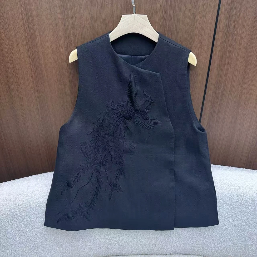 山.尔【淑语】新中式重工刺绣凤凰马甲