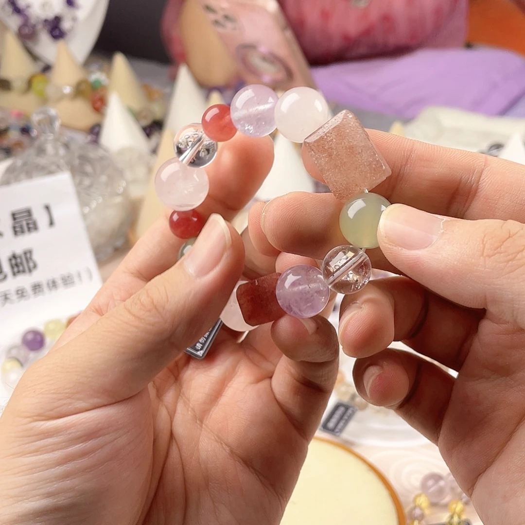 银S925镀金镶嵌手链水晶