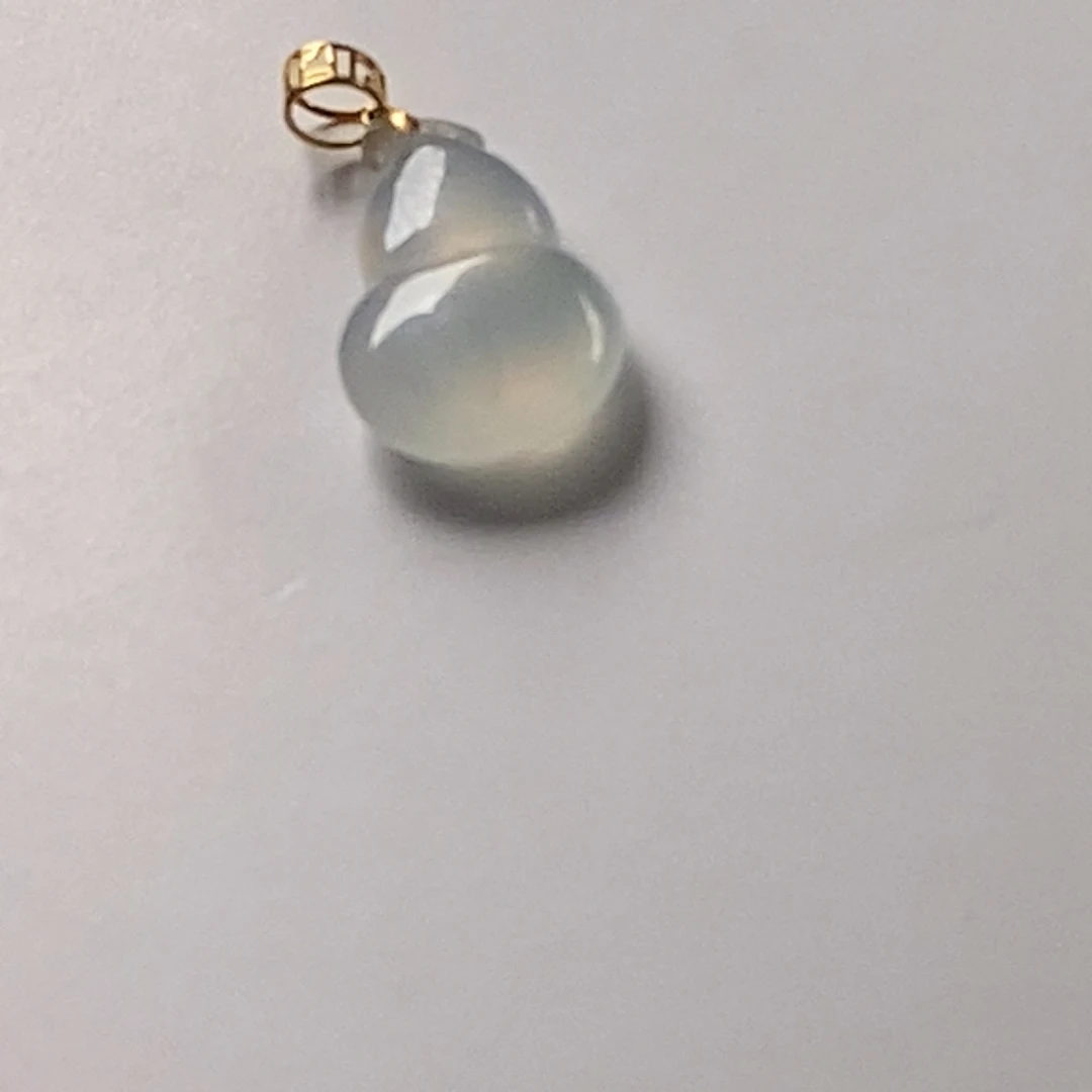 翡翠18K金镶嵌颈饰天然