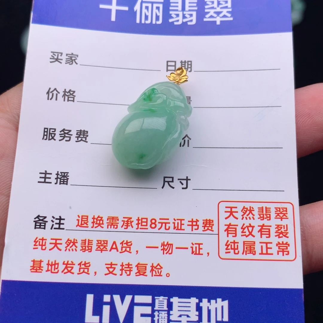 翡翠18K金镶嵌颈饰J***y