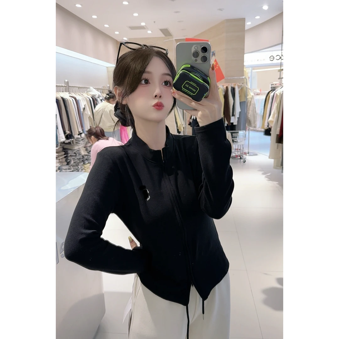 5981刺绣拉链（磨毛）T恤