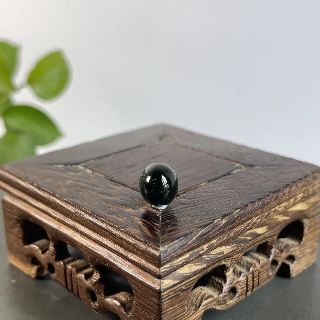 JXB27-101  黑色天然翡翠A货  黑-翡翠蛋面