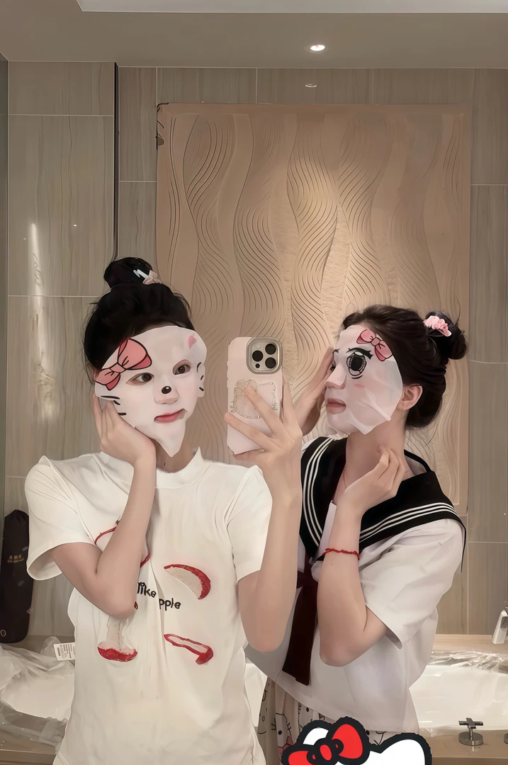 hellokitty面膜珂意媄面膜补水保湿祛痘印控油抗氧化可爱卡通面膜