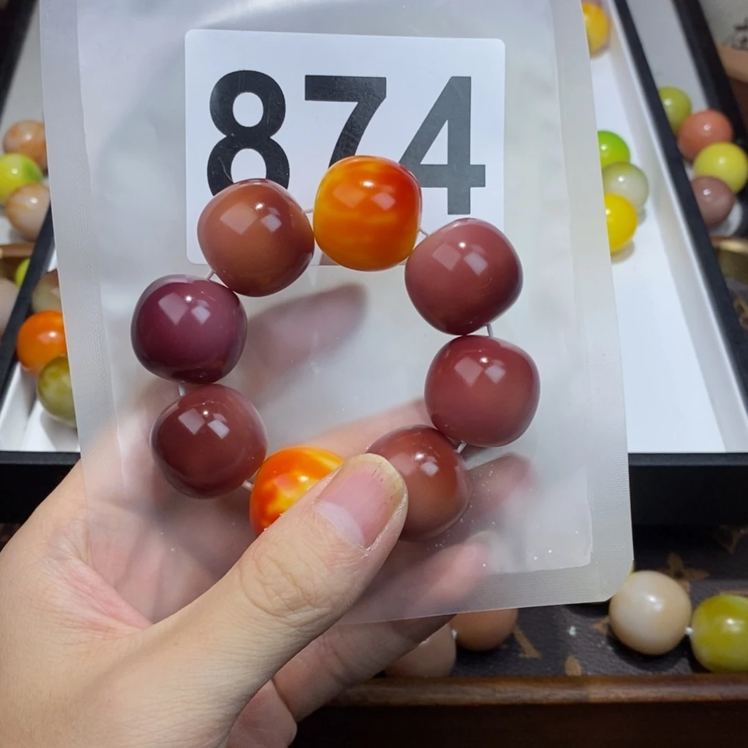 白玉菩提手串弓**吉874号高货干磨