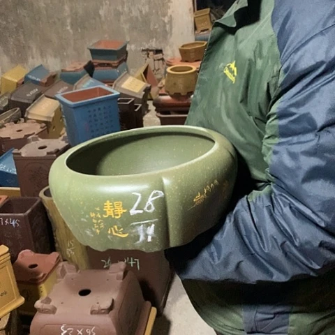 紫砂花盆手工制作