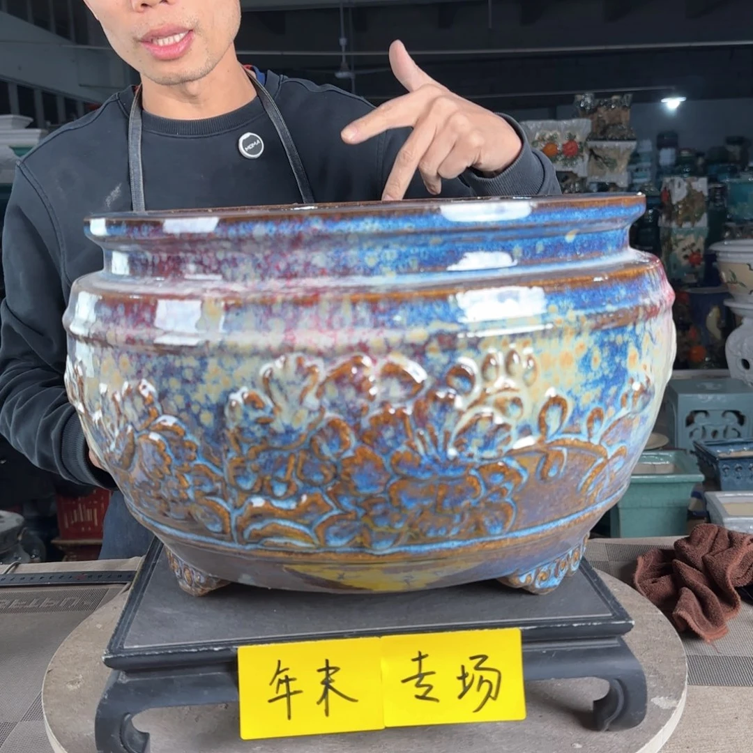 一风堂石湾花盆。微瑕