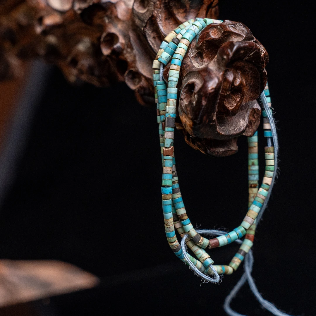 明代天然绿松石项链