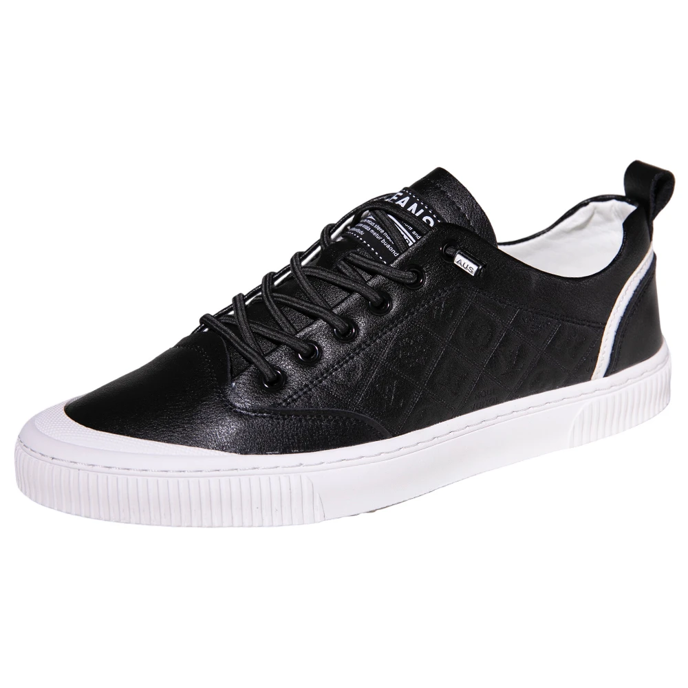 KM546黑色白色断码休闲皮鞋男士休闲男鞋