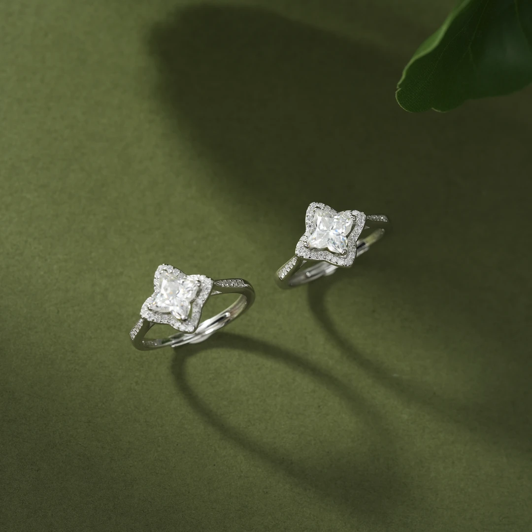 925银戒指 S925银莫桑石戒指-多样性发其一8×8mm-V44746-Y（商城）