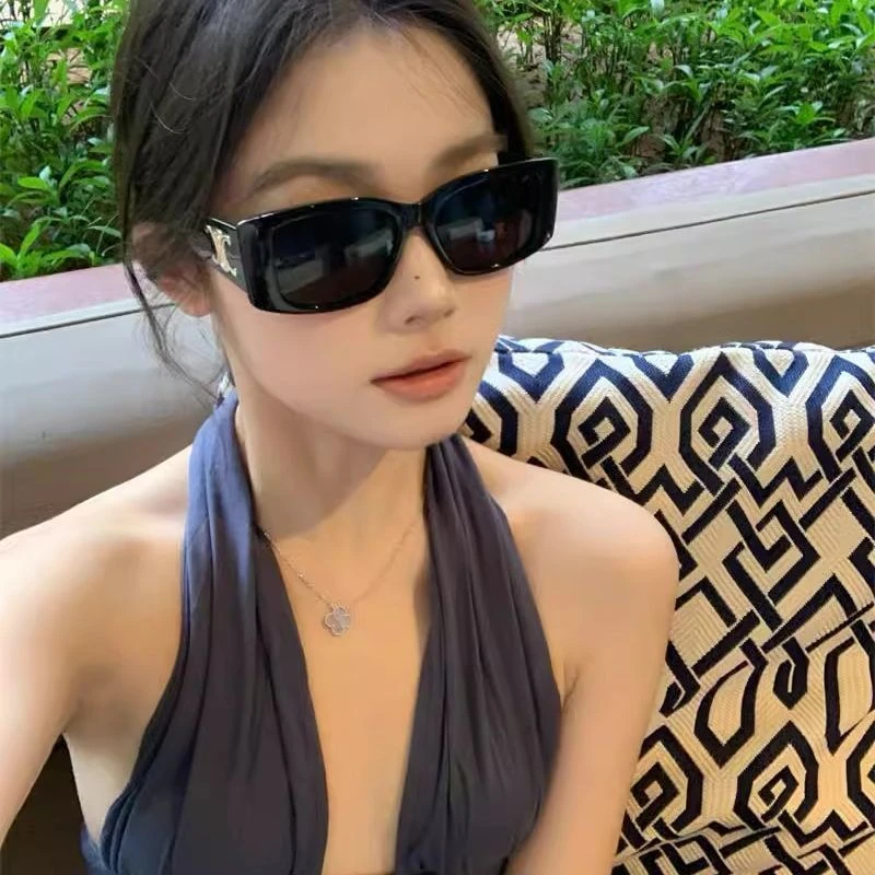 蹦迪复古小框墨镜ins网红款街拍凹造型偏光太阳镜男女潮b