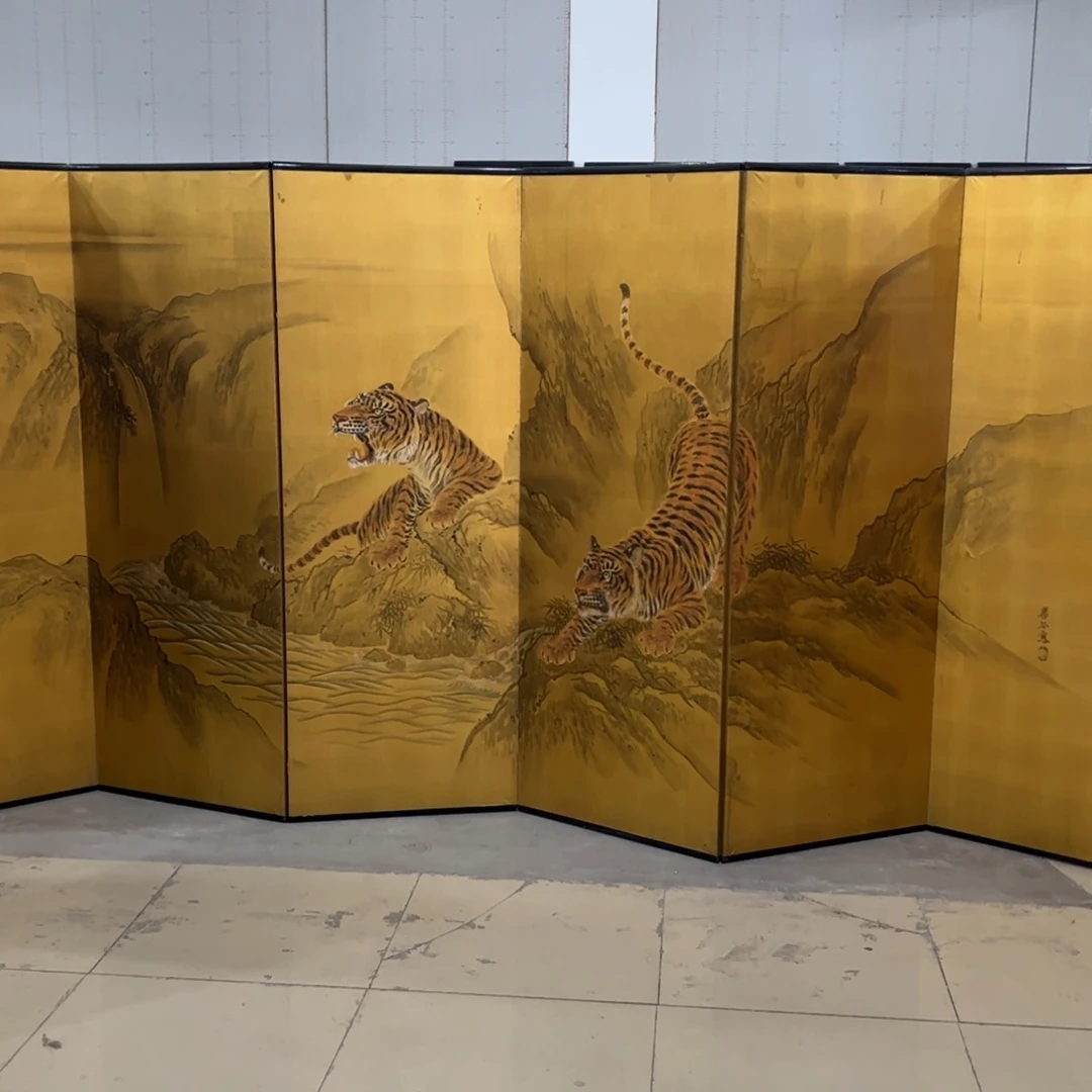 绘画屏风框画茶空间设计