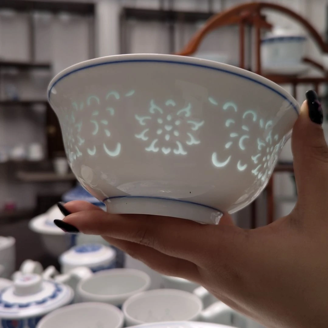 陶瓷东方莲韵5寸饭碗一个