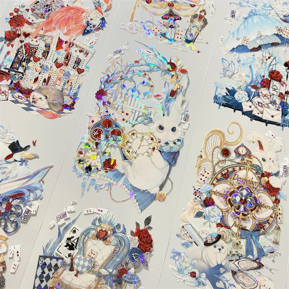 手帐分装胶带m9寻梦爱丽丝巫女棋牌幻境PET古风素材账手机壳贴纸