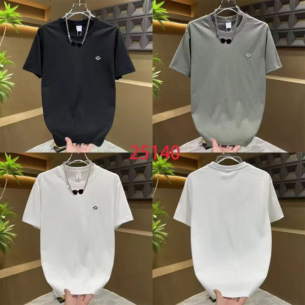 aNG圆领水洗短袖绣标字母刺绣T恤男款上衣宽松时尚25140