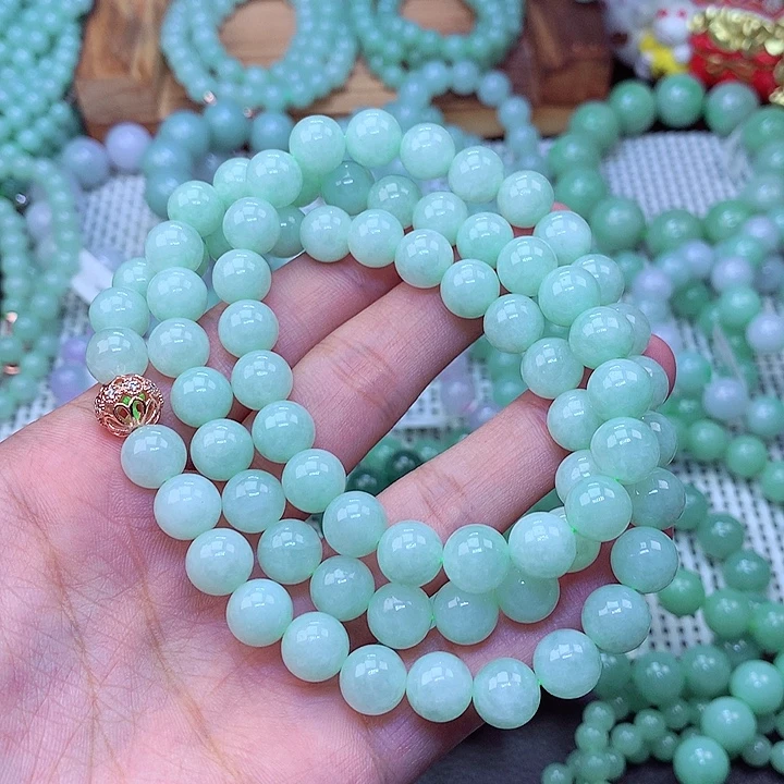 翡翠未镶嵌毛衣链卡9.5