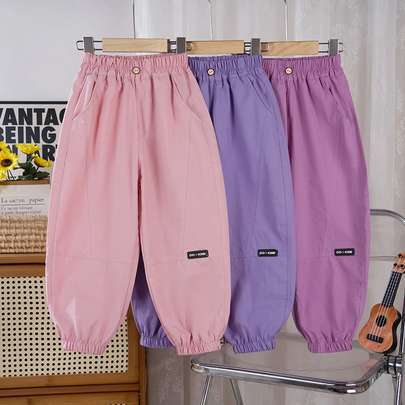 夏季跑步长裤运动A类运动裤童装纯棉休闲裤子夏款时尚百搭防蚊裤