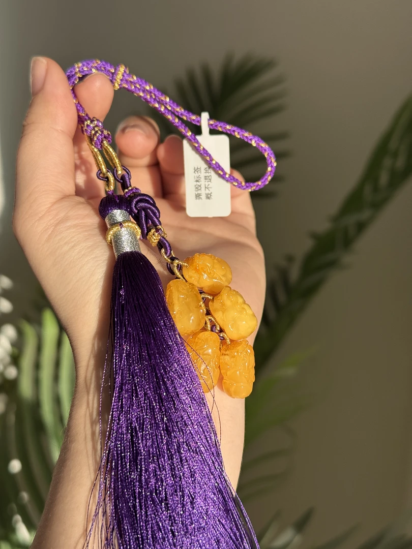 半果·蜜蜡貔貅手工绳挂饰