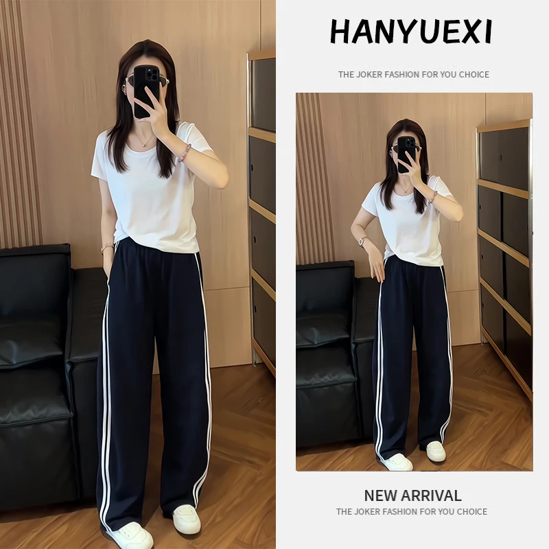 夏季一整套女装2025年新款韩版气质显瘦减龄短袖上衣休闲裤两件套