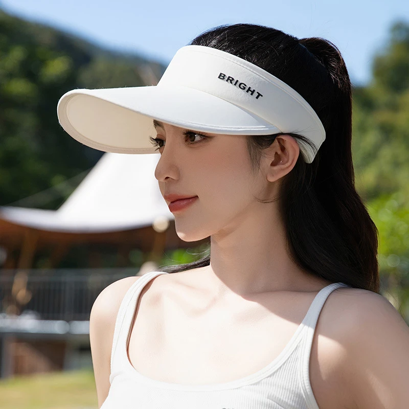空顶帽子女夏季防晒户外出游骑车2025新款防紫外线遮阳遮脸太阳帽
