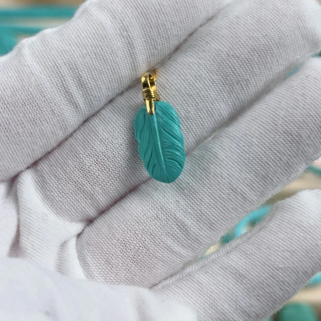 18K金镶嵌绿松石配饰