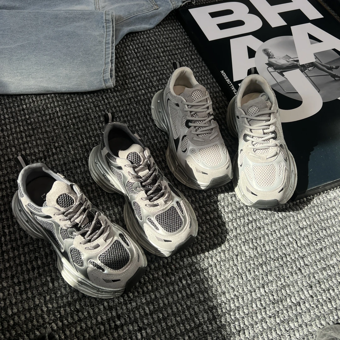 复古厚底老爹鞋女2025春季新款圆头百搭系带舒适运动休闲鞋5066